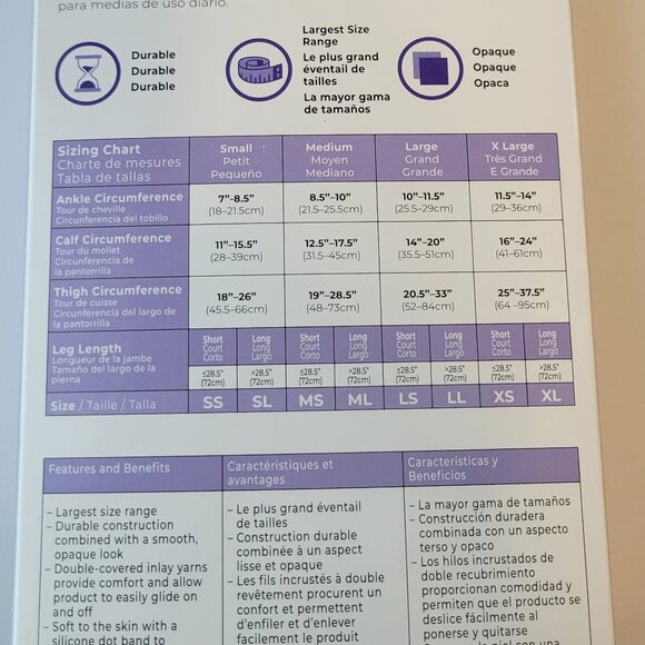 Sigvaris Medical Compression Stocking /Thigh-high/ LL / Light Beige / 863WLLO6L - Picture 5 of 5